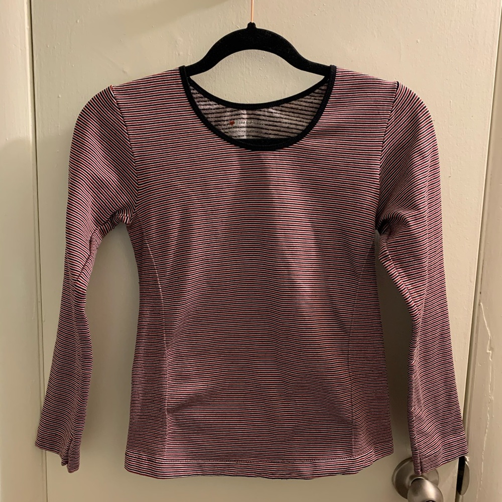 Bella Seamless Red, White, and Blue Stripped Shirt